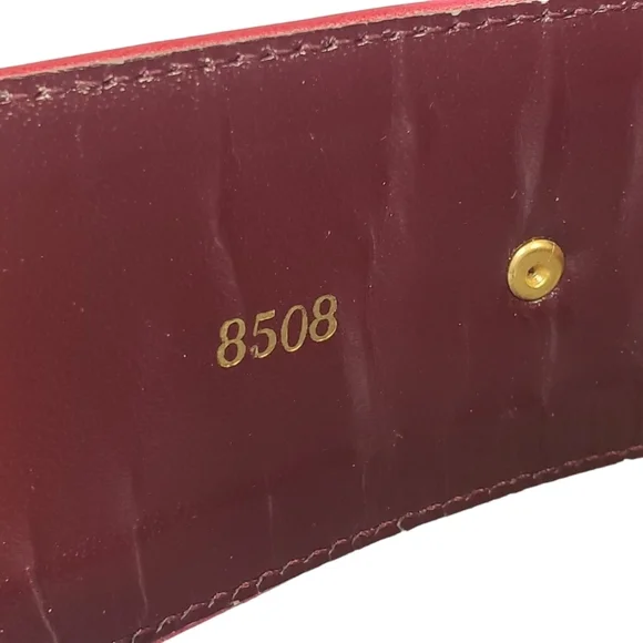 GIVENCHY Red Leather Gold Studded Belt 80/ 32 Made in France - Picture 8 of 9